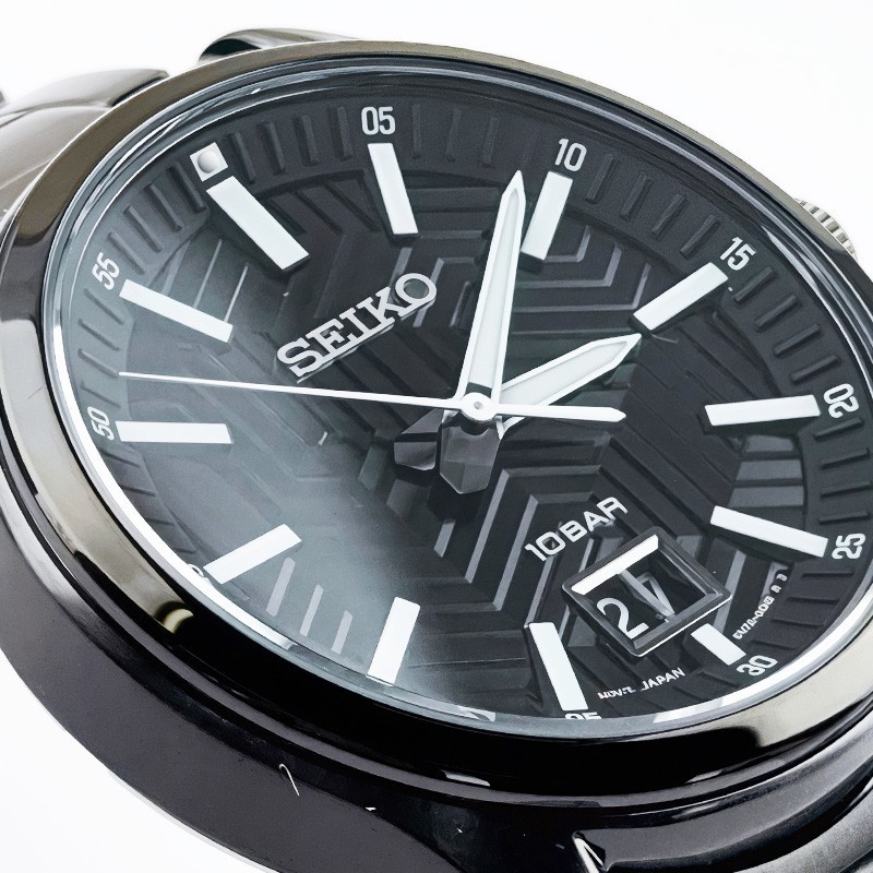Seiko Essentials SUR515 Black Dial Stainless Steel Quartz Men’s Watch 39.5mm