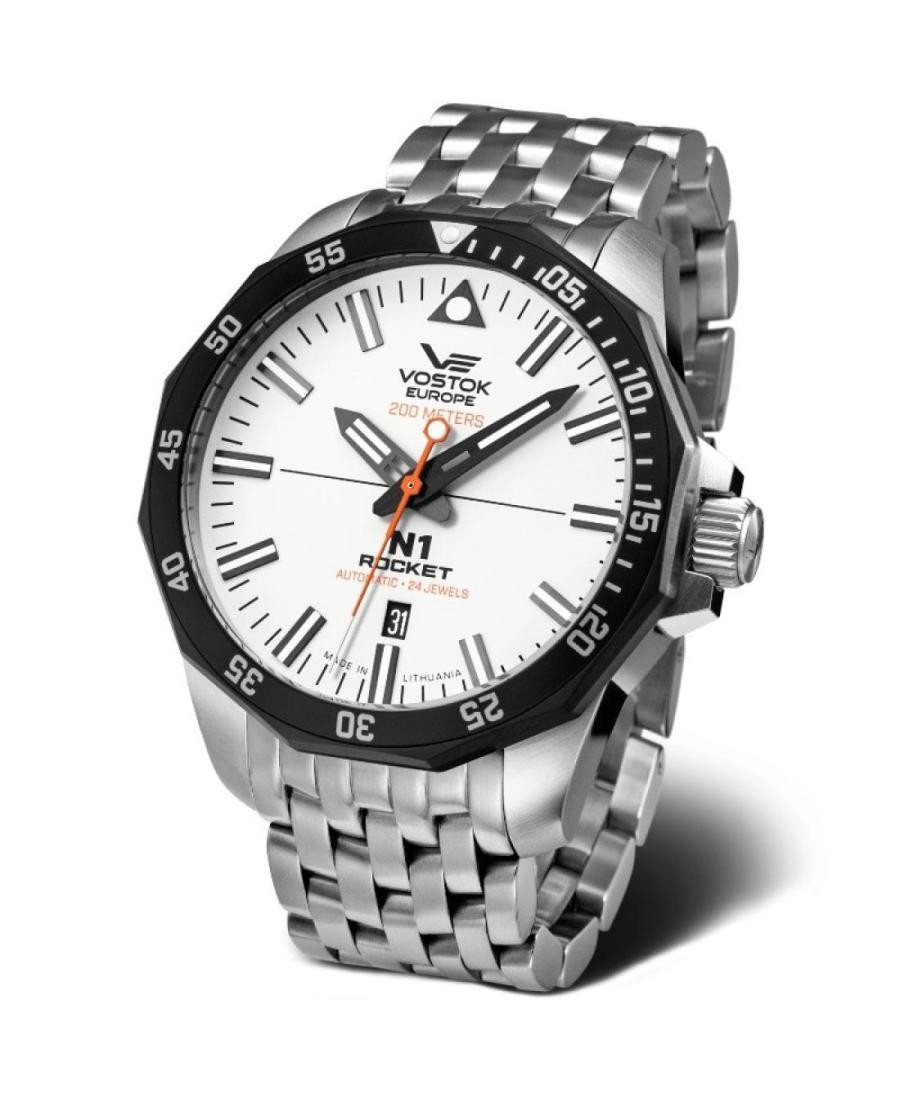 VOSTOK EUROPE Men Analog Automatic Casual Watch Classic Dress White Dial Waterpr