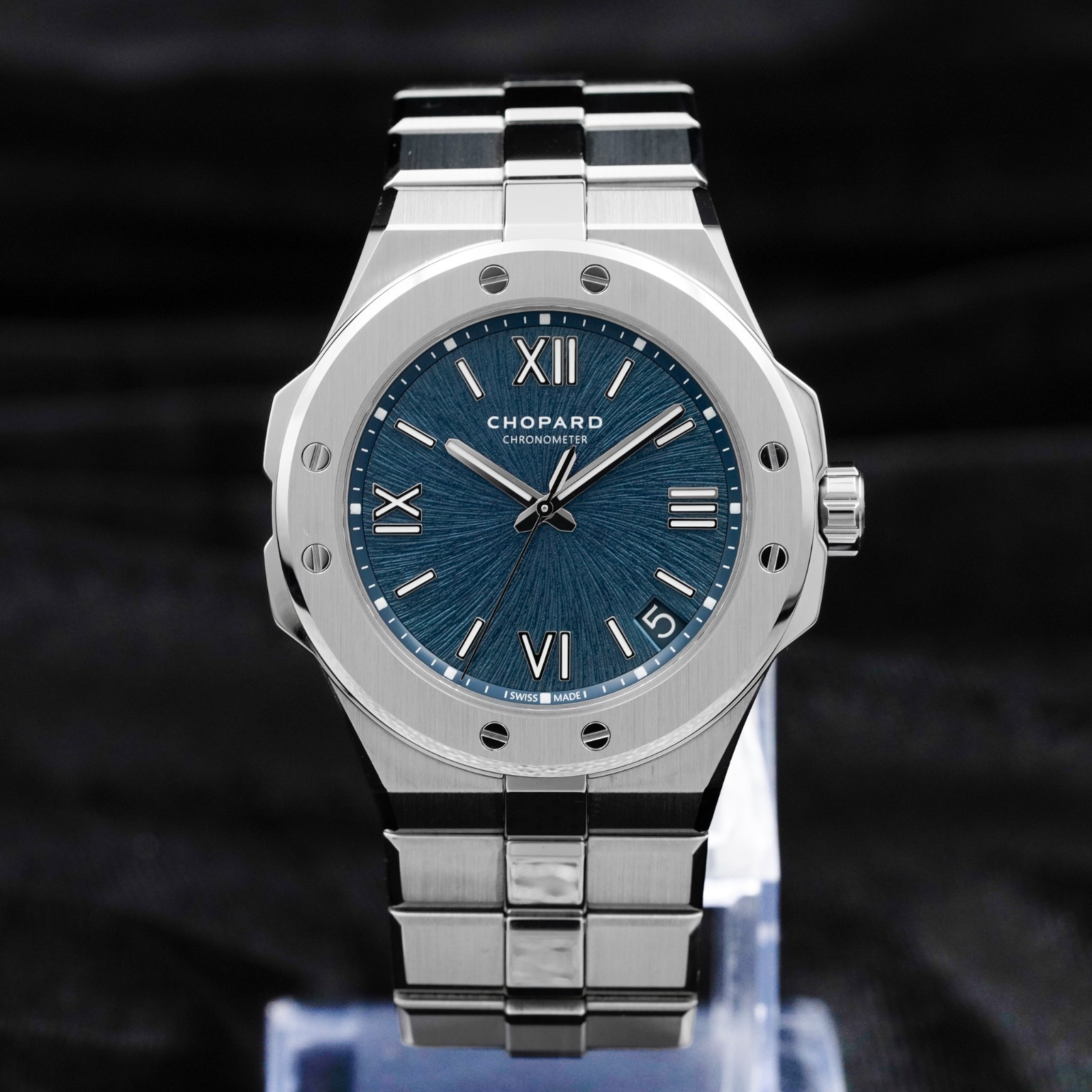 2025 Chopard Alpine Eagle Blue Large Ref. 298600-3001 Box and Papers