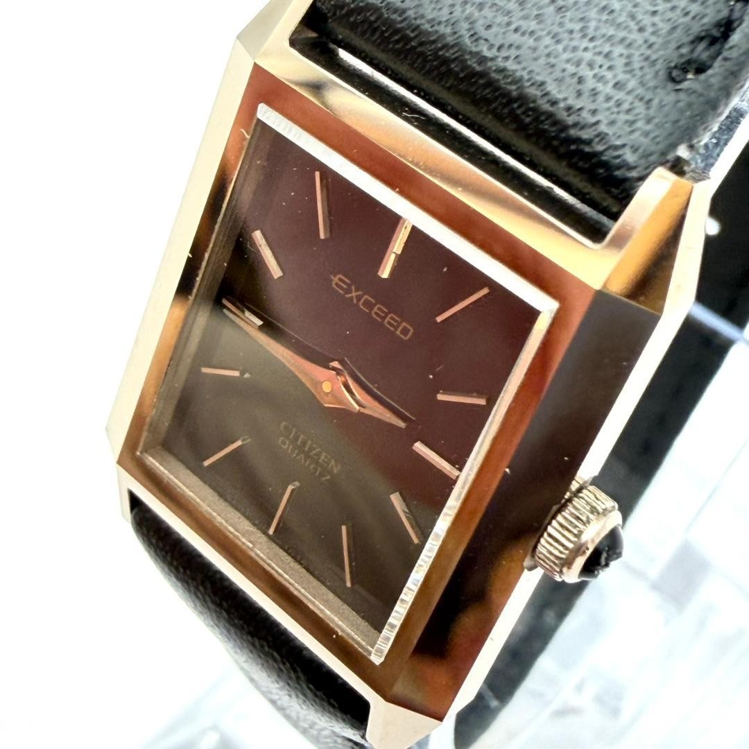 Citizen EXCEED, new battery, rectangular, top-of-the-line model, genuine leather