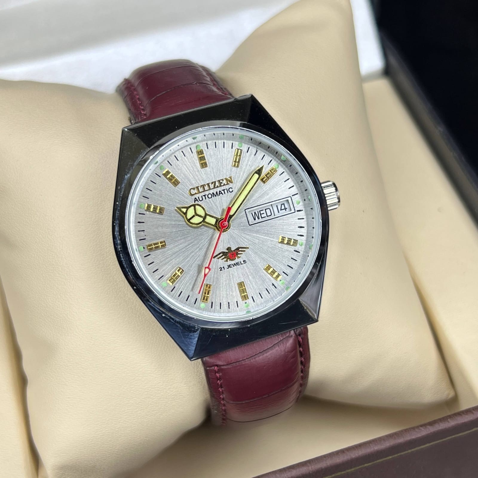 Vintage Refurbished Citizen Automatic Day/Date Japan Men’s Wrist Watch 36MM