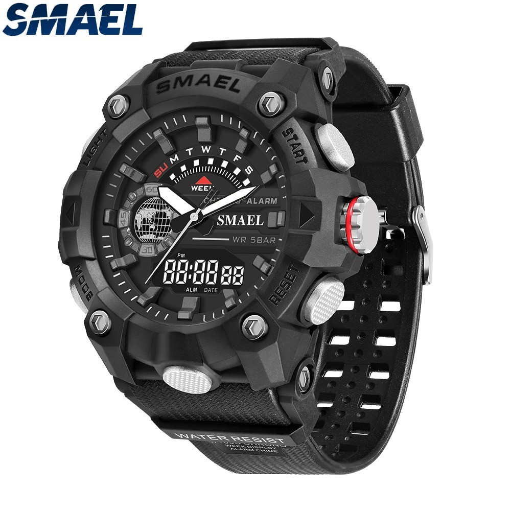 Tactical Black Watch for Men – Durable Military Style, Waterproof, 8040