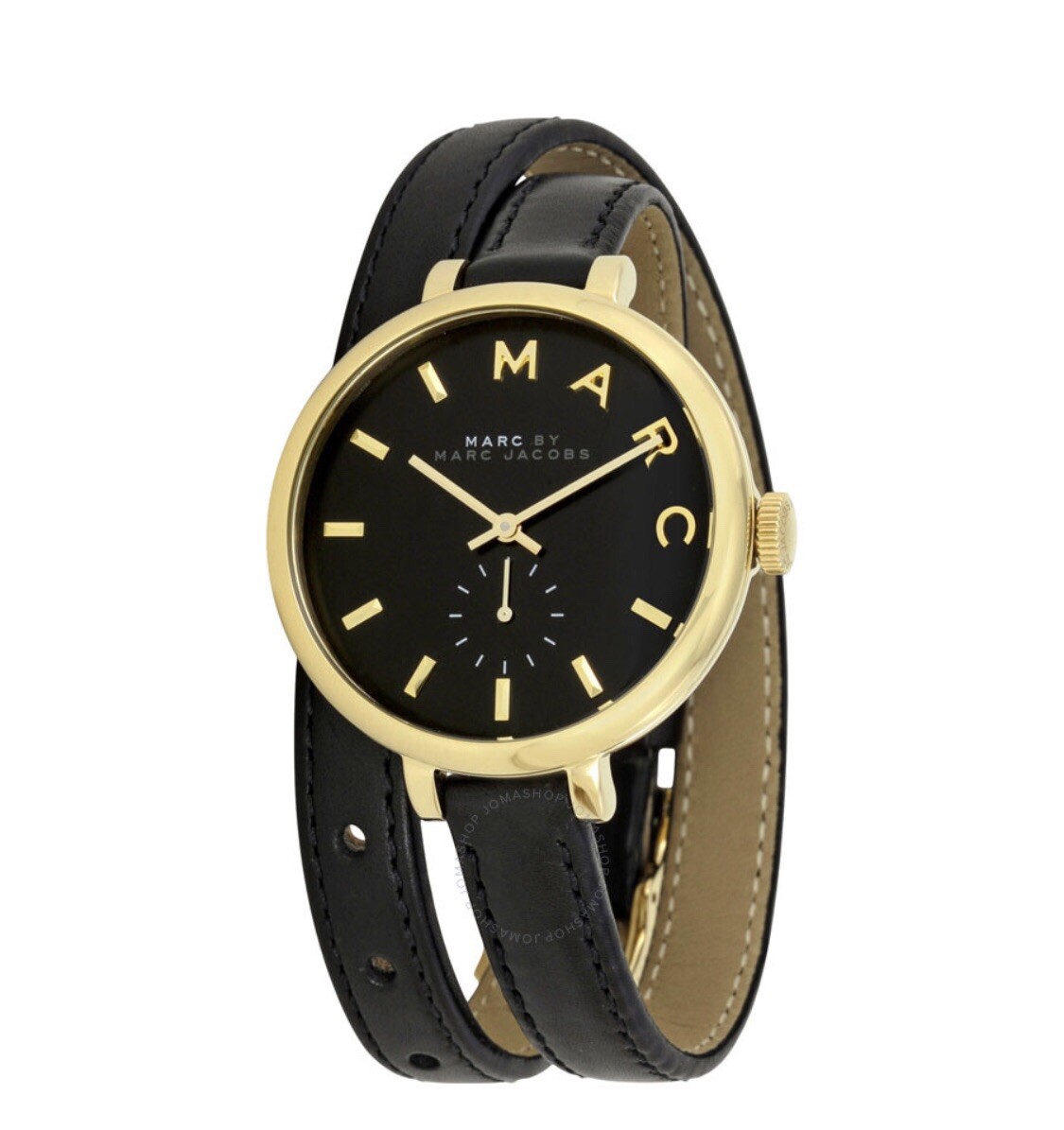 Marc Jacobs Black Wrap Around Strap Sally Black Ladies Watch MBM8663 w/ Box New