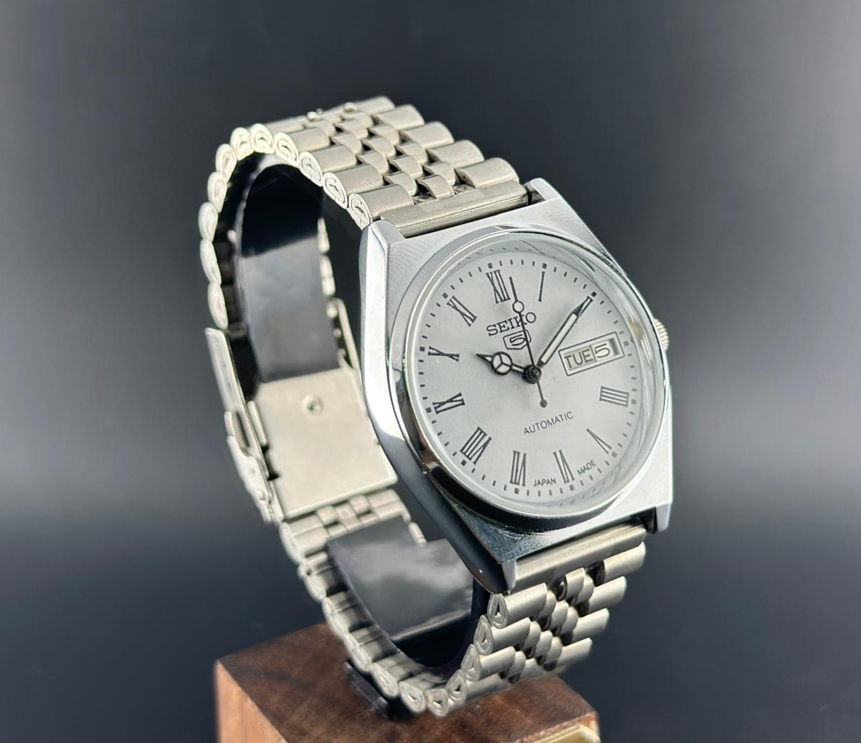 Vintage Seiko 5 Automatic 6309A Japan Made Men’s Wrist Watch, Day/Date