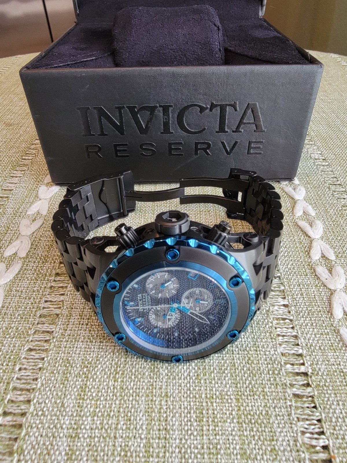 Invicta Reserve Collection Subaqua Model #15096 Swiss Made Flame Fusion Crystal