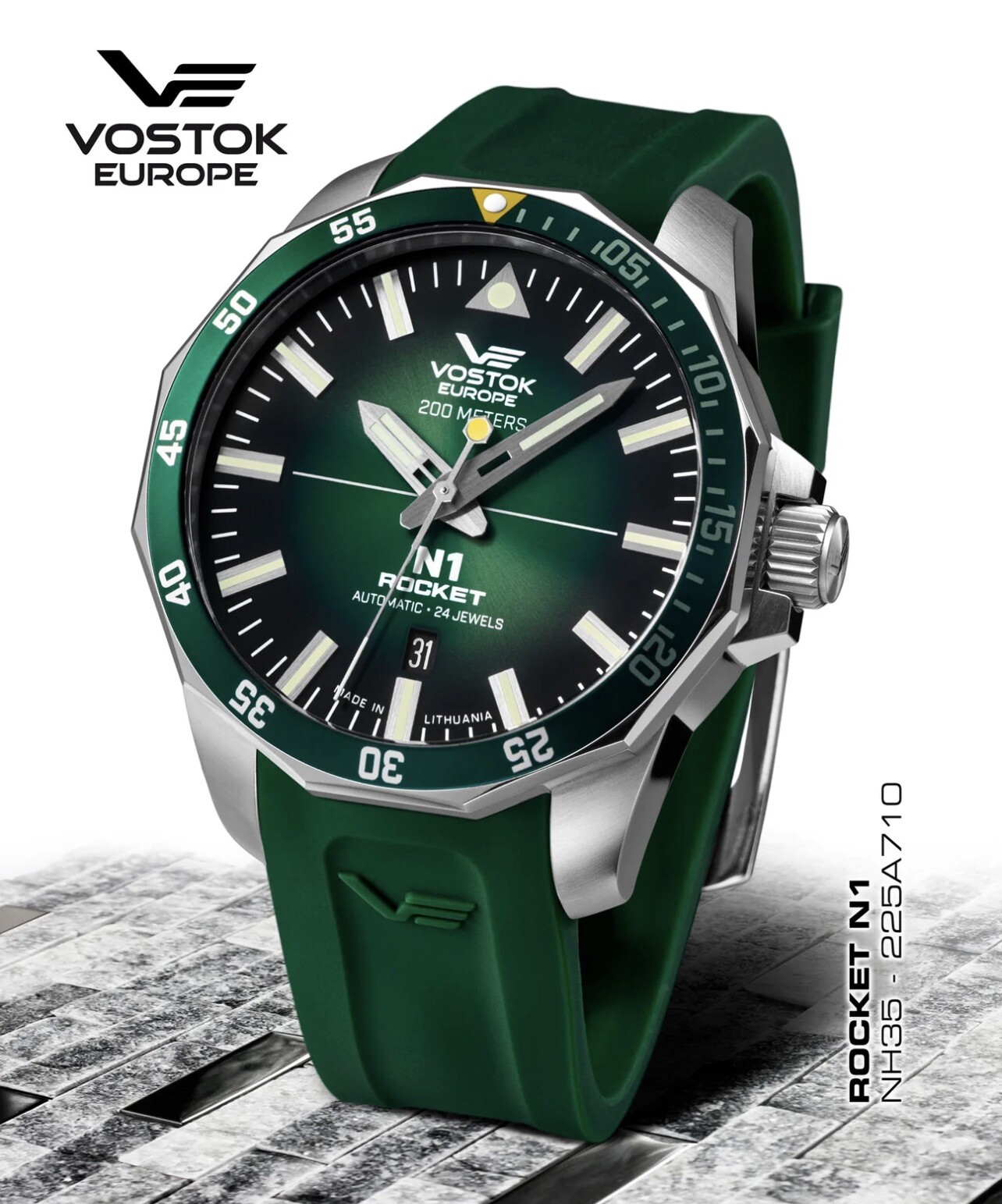 Vostok Europe Rocket N1 Watch NH35-​225A710 Automatic With Silicone Strap