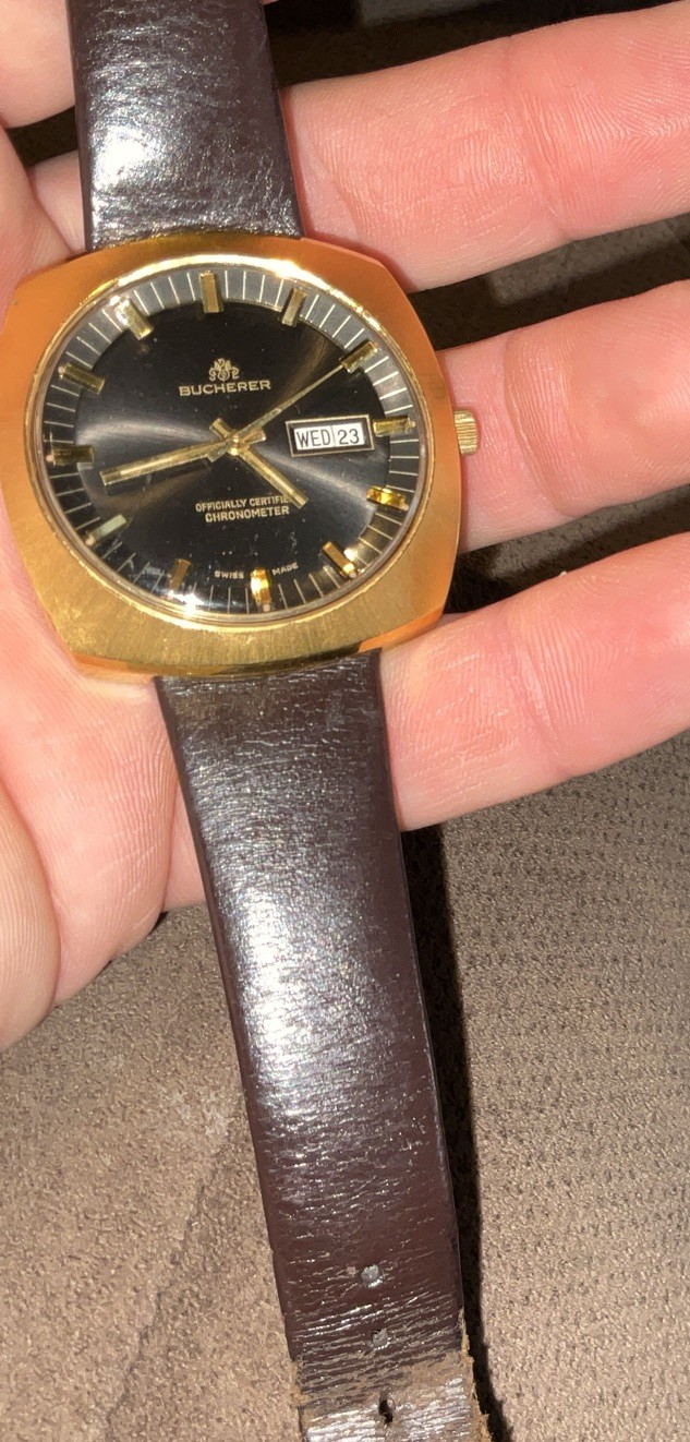 Bucherer / Day Date Automatic Officially Certified Chronometer Black Dial Rare