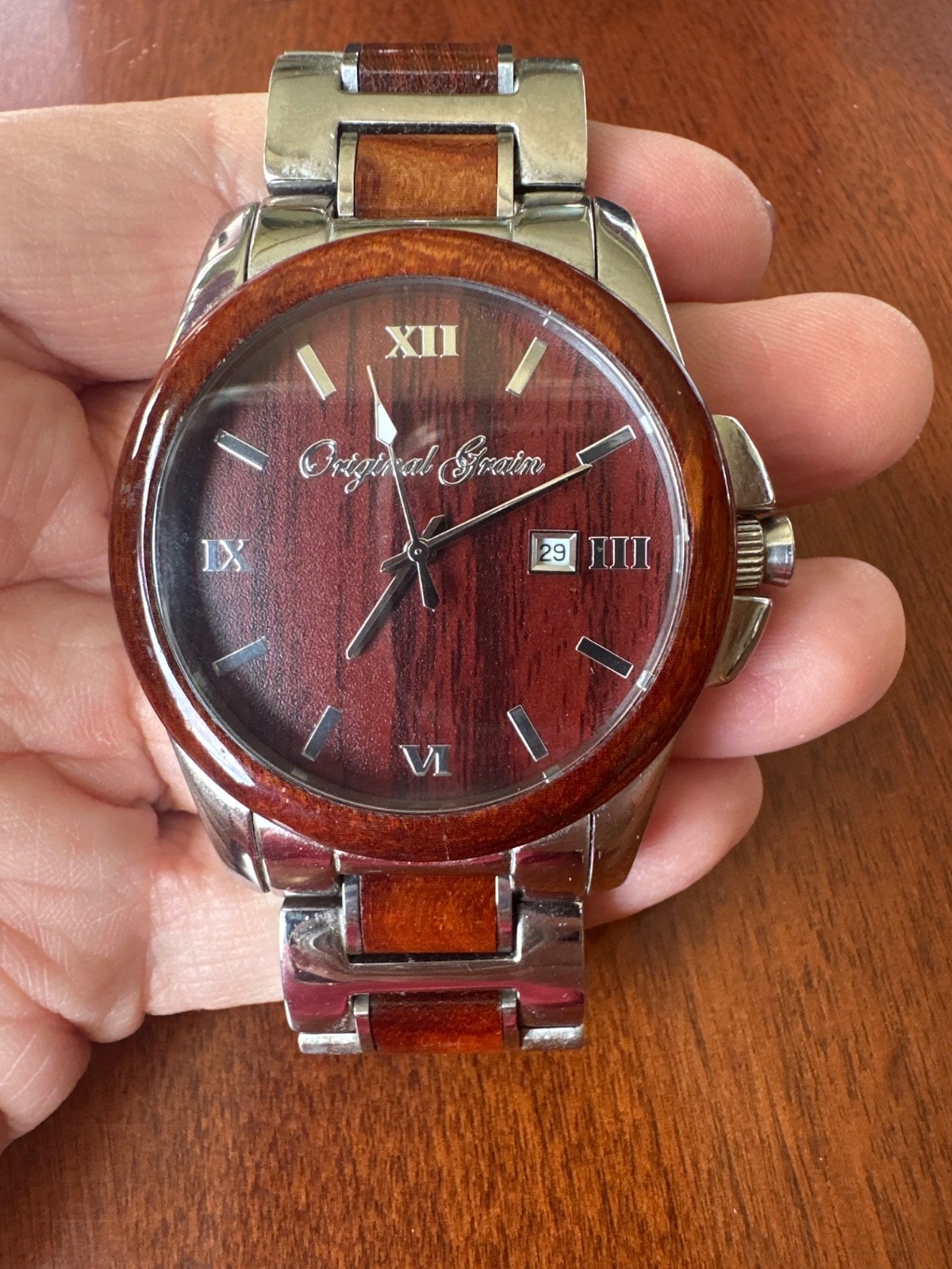 original grain men’s watch wood