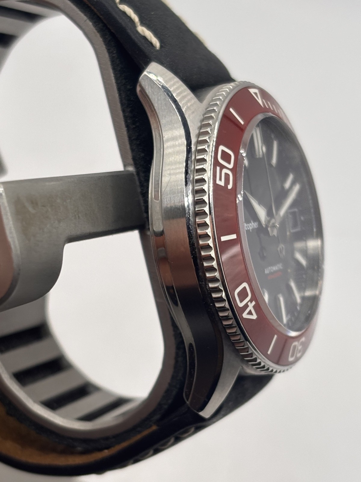 Christopher Ward C60 Trident Pro 600 Mk3 red bezel 38mm (01/2021) WH1396H