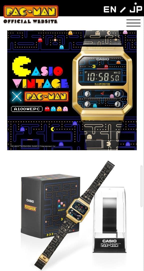 CASIO A100WEPC PAC-MAN COLLABORATION LIMITED EDITION RETRO DIGITAL WATCH