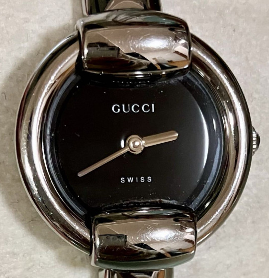 [EXC+5] Gucci 1400L 25mm Silver Black Dial Quartz Women’s Watch From JAPAN