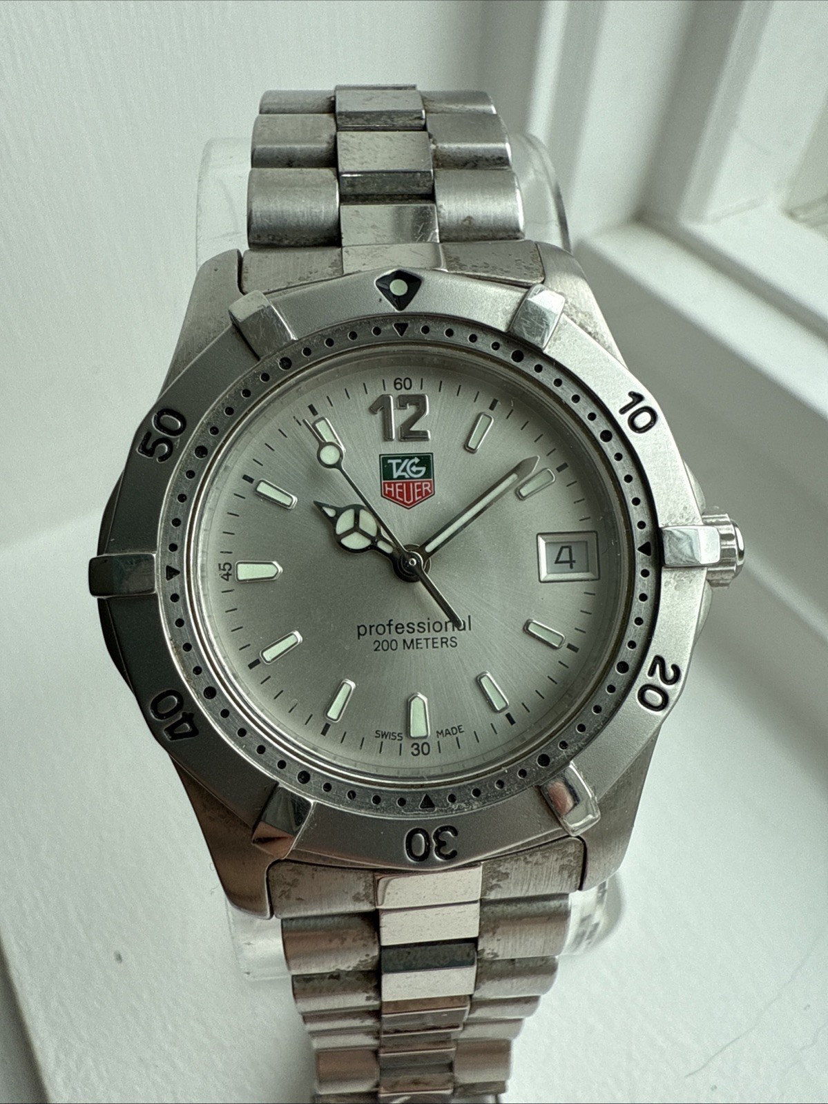 Tag Heuer Professional 200 Meters Diver WK1212-0 Working Original Band
