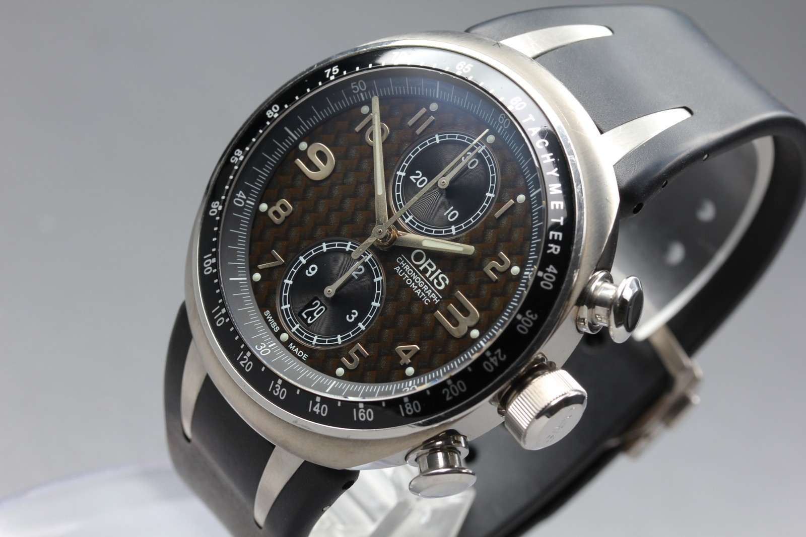 Limited ORIS Williams TT3 7587 Automatic Chronograph Brown Dial Men’s Watch 43mm