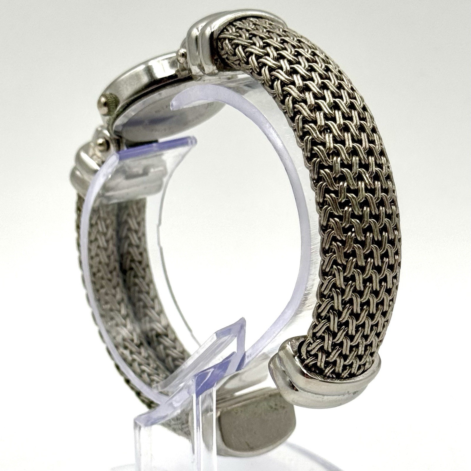 O’ -One Watch Silver Bangle Cuff MOP Dial Vintage Fashion Quartz Japan Movement