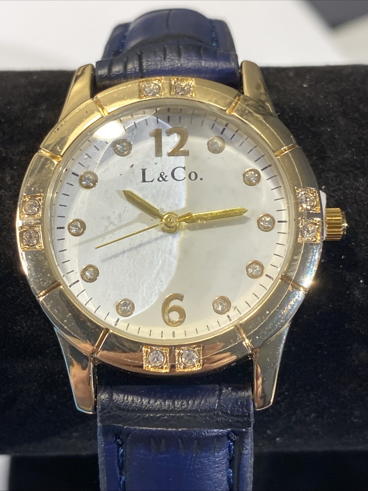 L & Co. Watch Women’s New Battery Blue Leather Band