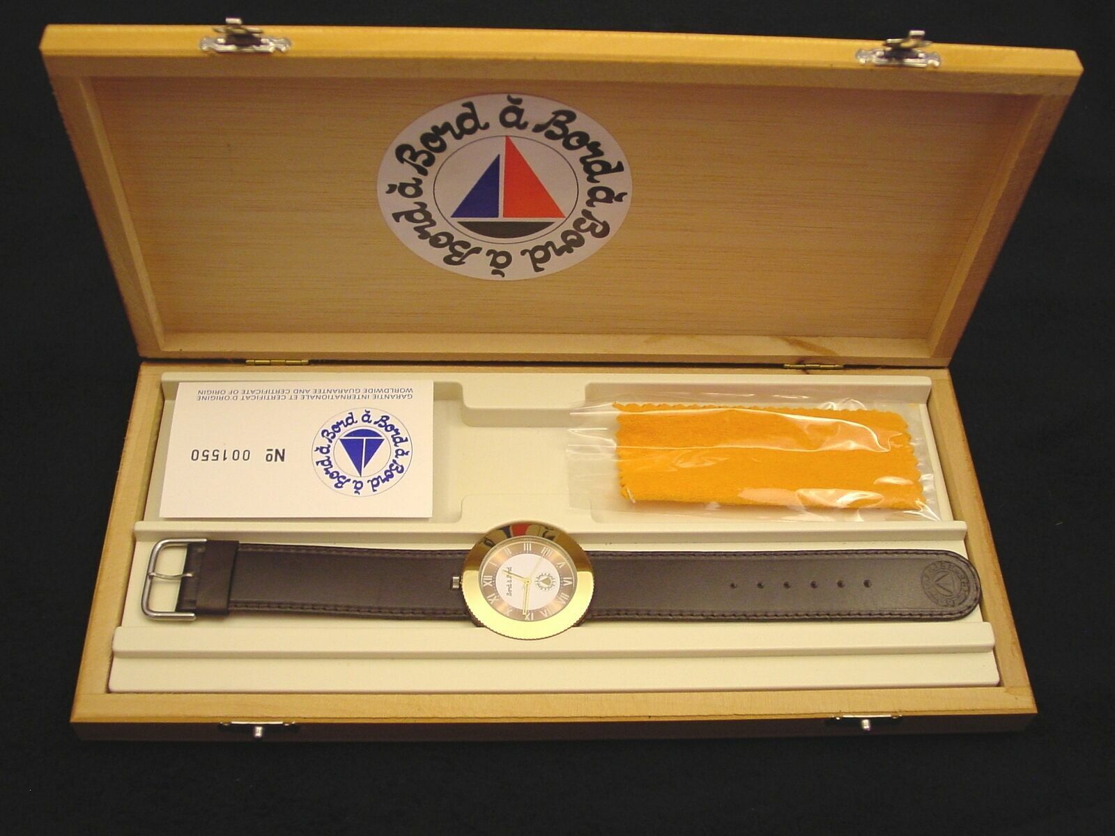 Wristwatch Bord a’ Bord Uni-Sex Bronze Genuine Leather NOS 1980s France