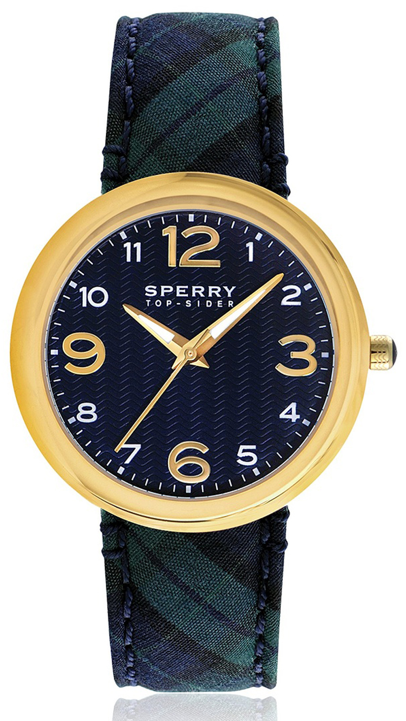 Sperry 103065 Top Spider Navy Blue Dial Blue/Green Leather Strap Women’s Watch
