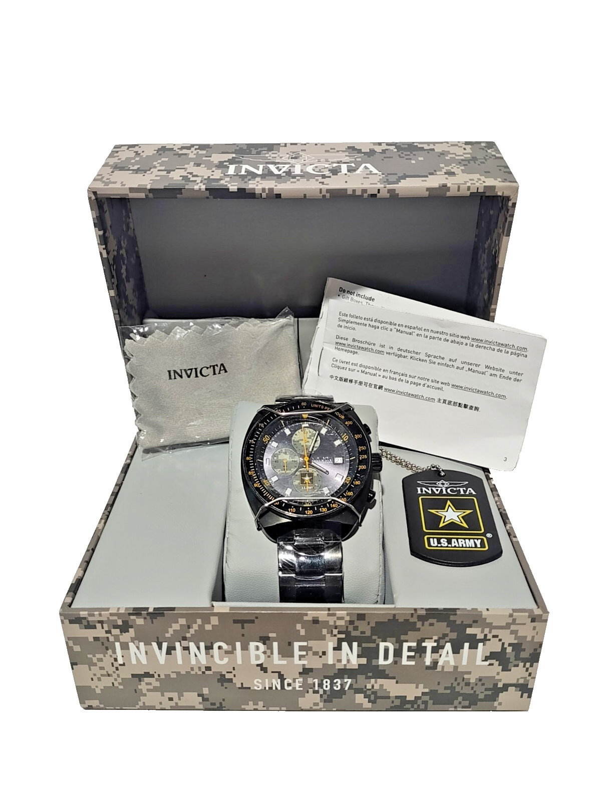 Invicta No. 31847 United States Army Watch, Unused In Original Box w/Papers
