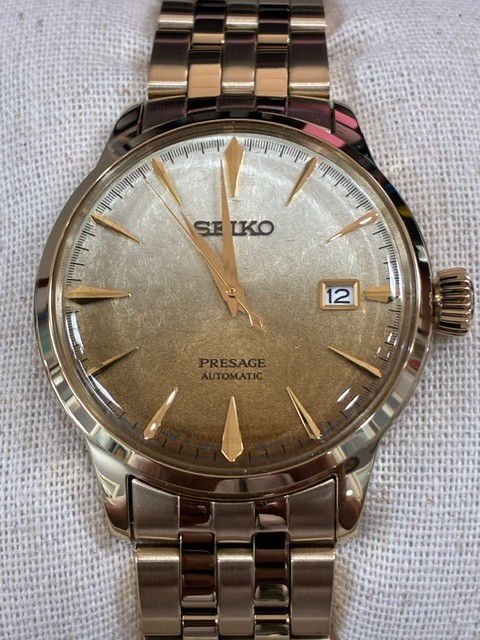 Seiko Presage Cocktail Gold Dial Automatic Watch SRPK46 Men’s Watch 40.MM