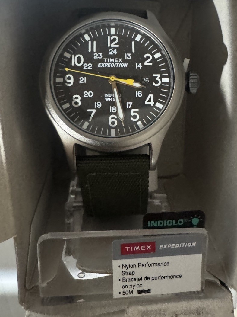 NEW Timex Expedition Scout T49961 40mm Stainless Steel Case with Green Nylon NEW