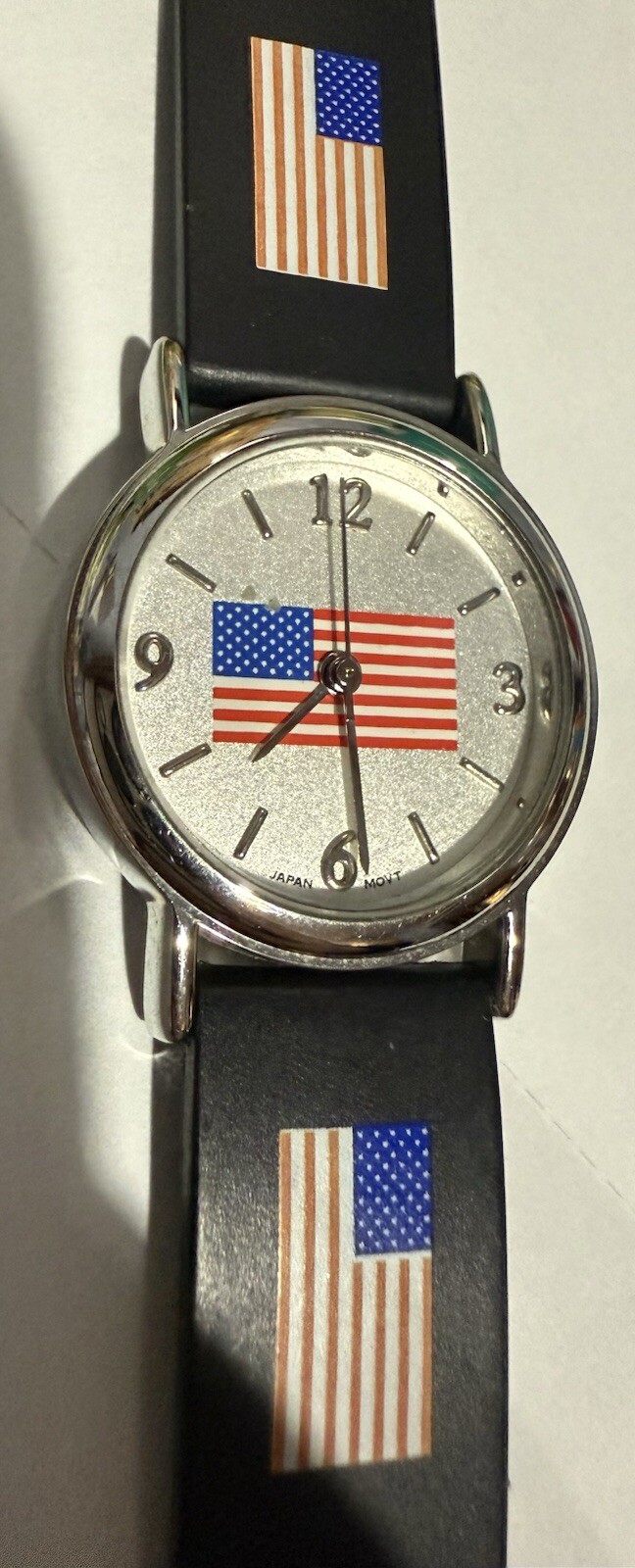 American Flag Watch United States USA Flags Working Wristwatch – Vintage