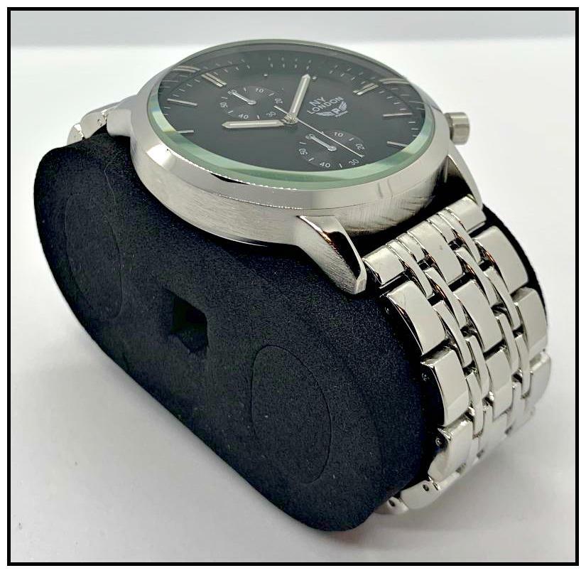 Men’s CLASSY ELEGANT DIVER Round Silver LUXURY Designer Fashion WRIST WATCH 47mm