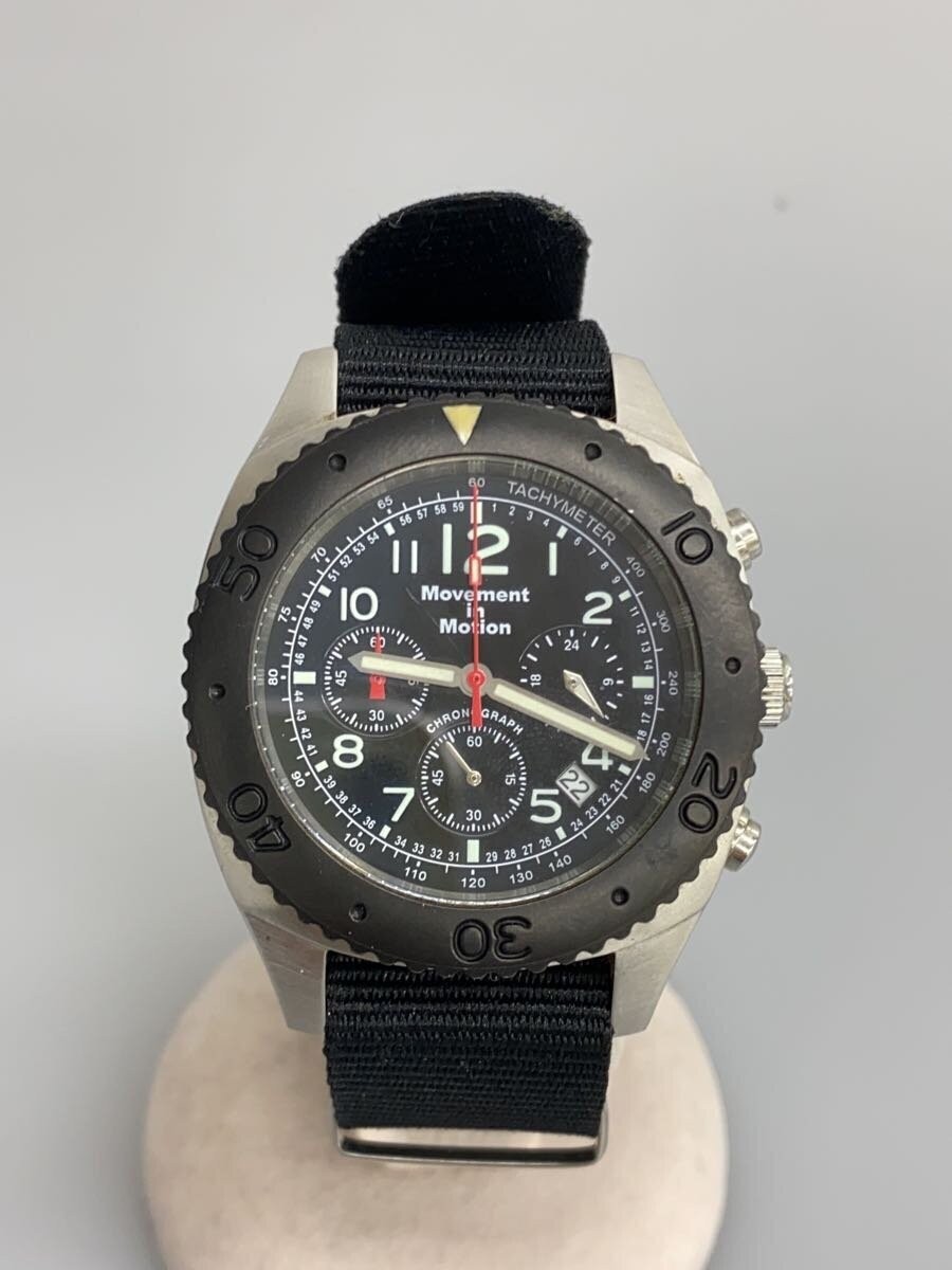 Movement In Motion Diver s watch 100m 330ft Quartz wristwatch Analog BLK BLK