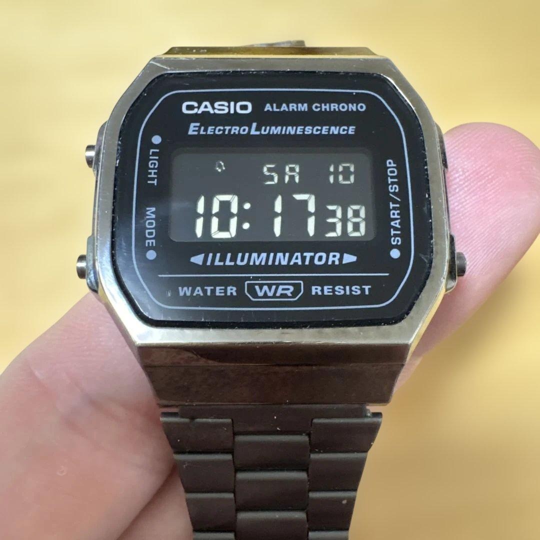 Casio A168 Steel Gunmetal version Digital Watch