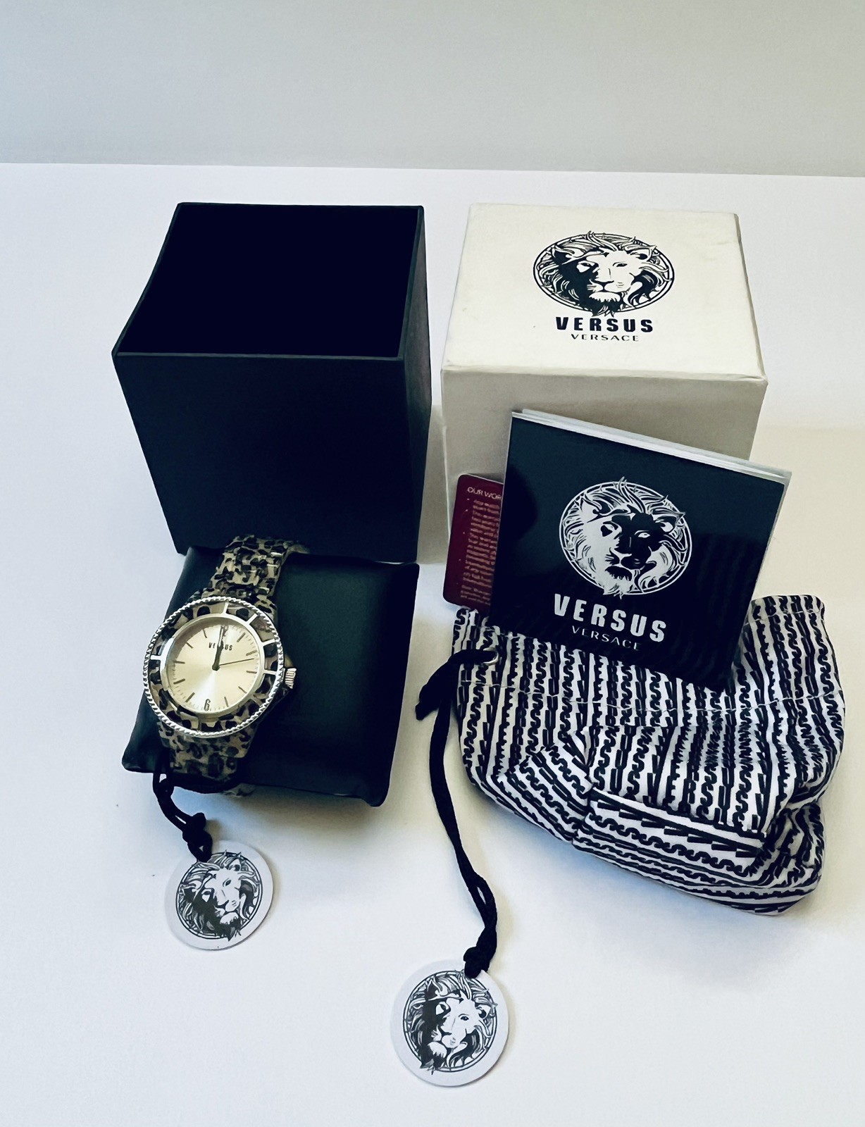 Versus by Versace SOF050014 Tokyo Champagne Dial Leopard-pattern Plastic Watch