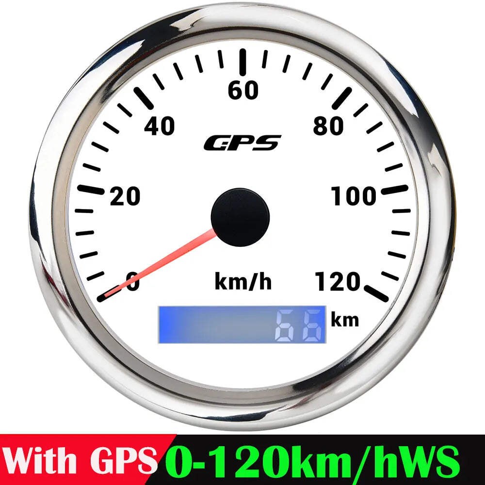 A 85MM GPS Speedometer For Motorcycle Marine Boat 30~200 Kmh Boat Car Truck Spee
