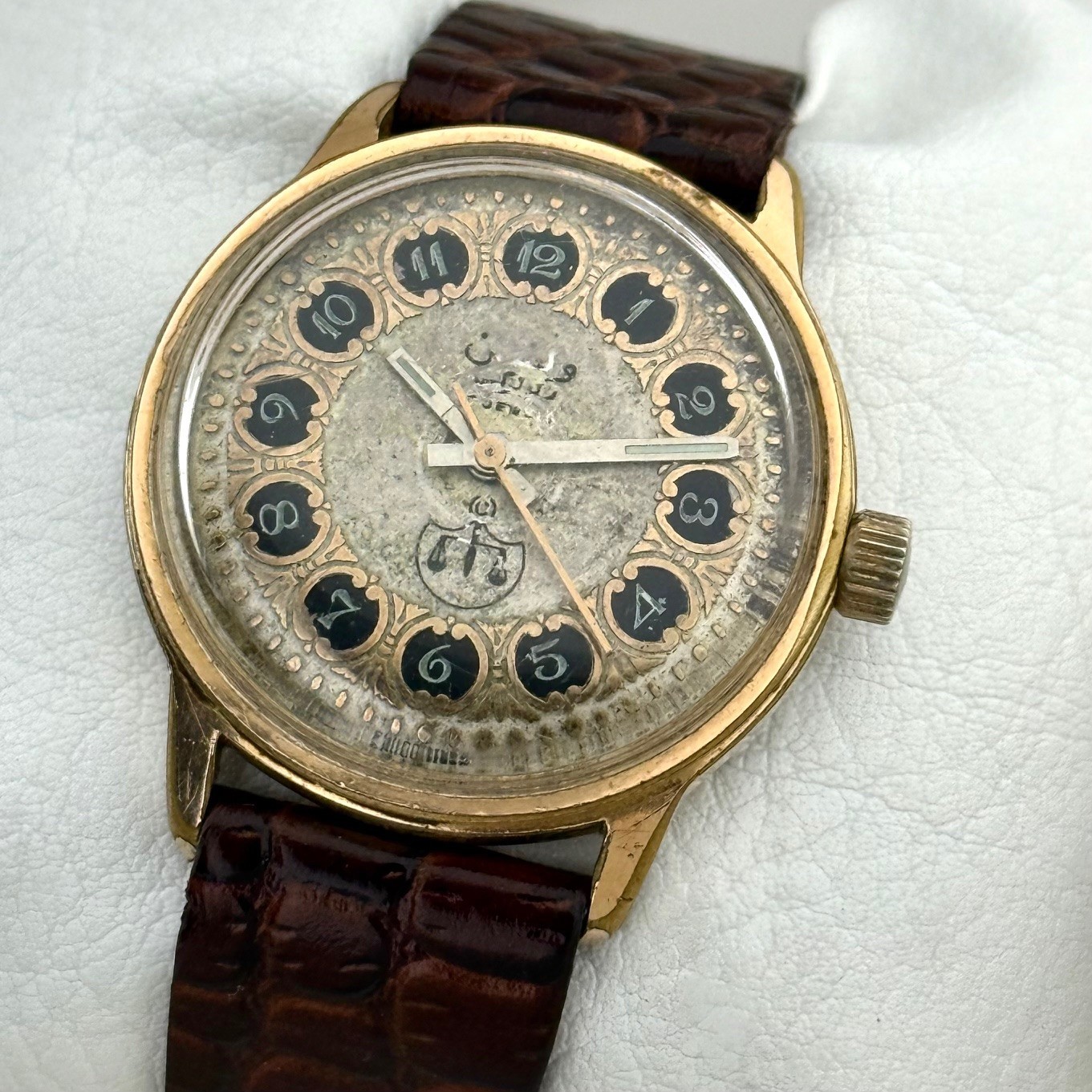 Vintage Wilson De Luxe Arabic Script Dial Sub-Second Manual Mens Watch