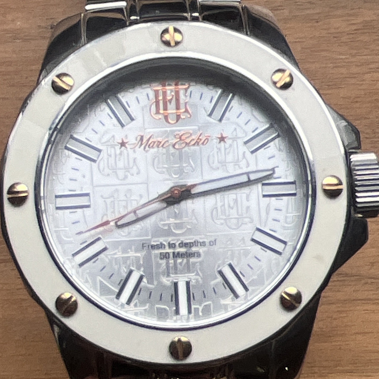 Marc Echo Bracelet Two-Tone stainless Steel case Japan movement 42mm