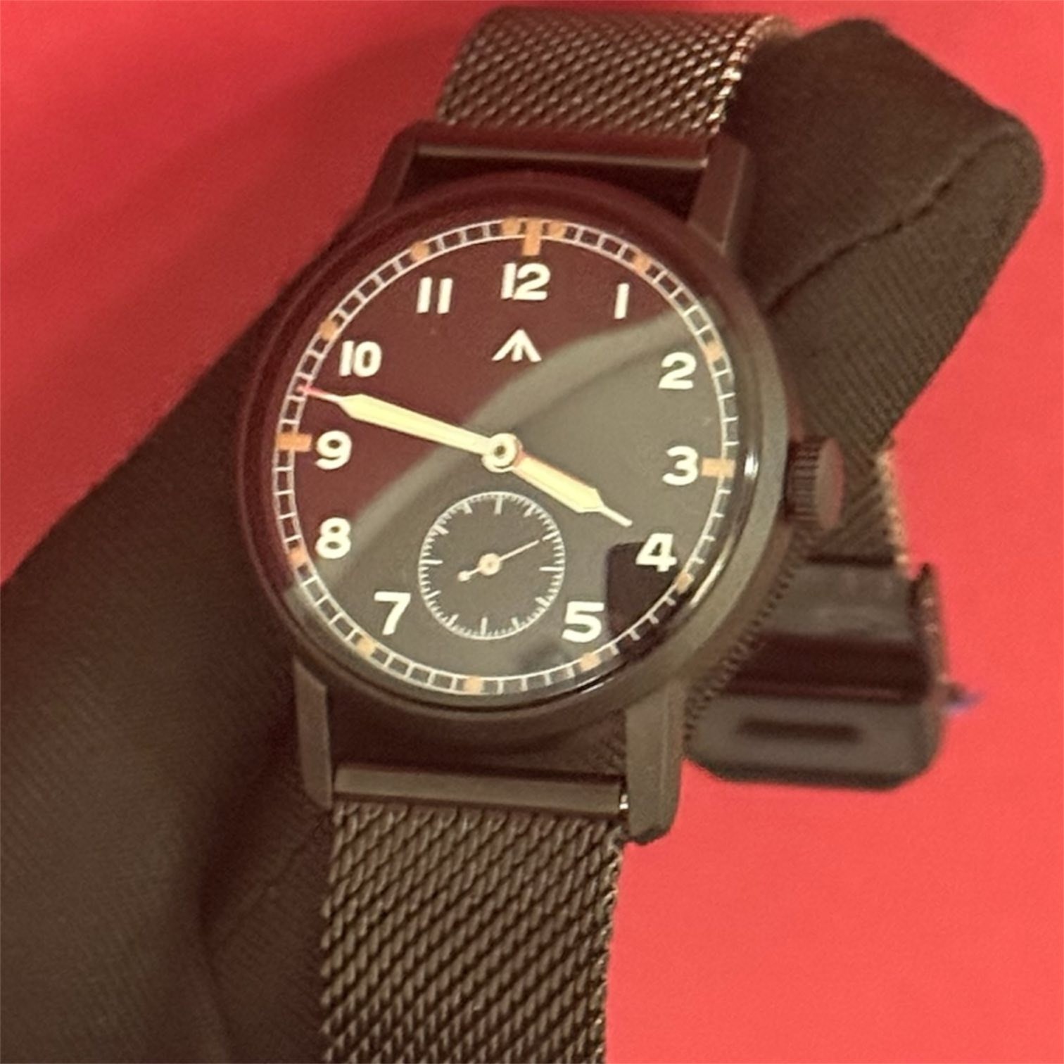Pobeda Pilot Soviet Mechanical Black Dial Vintage Watch Zim 1990s Russian Men’s