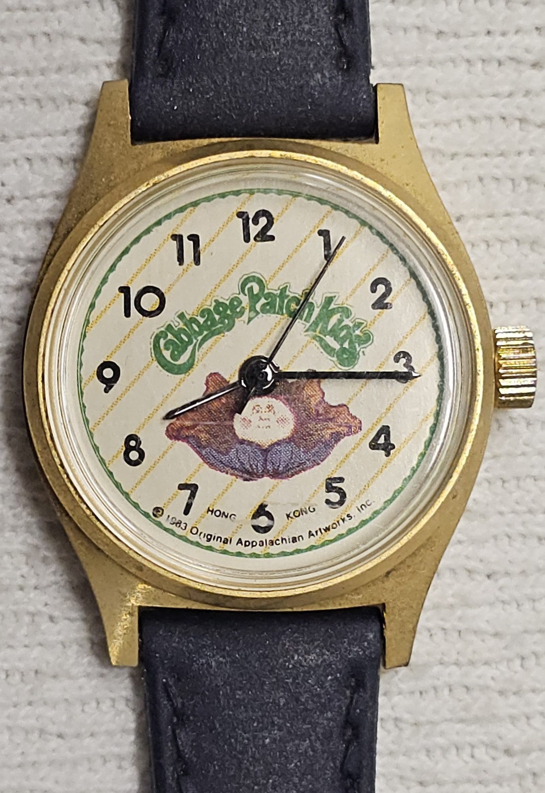 Vintage 1983 Cabbage Patch Kid Doll 27mm Novelty Mechanical Unisex Kids Watch