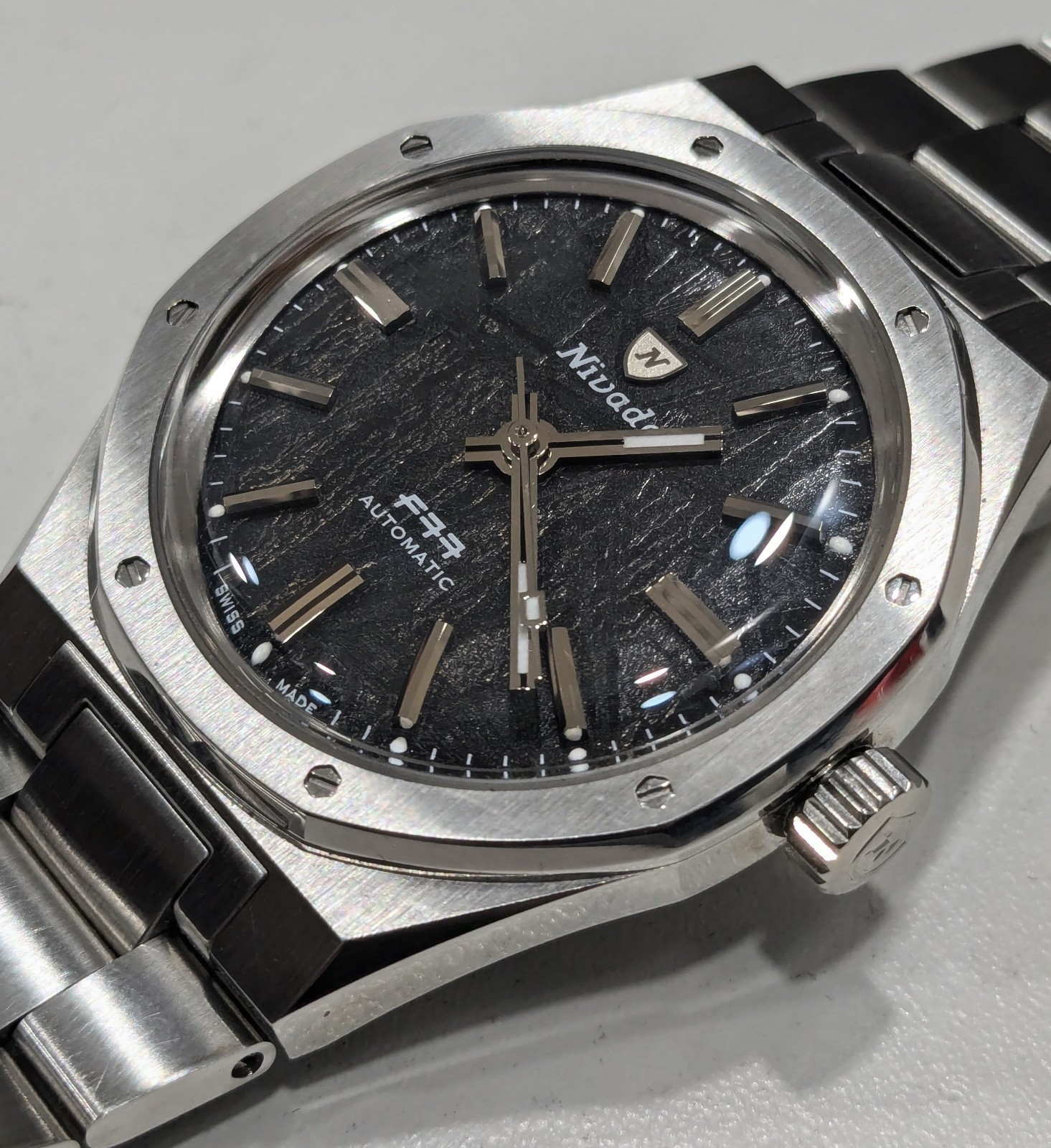nivada grenchen f77 Meteorite Dial 38mm Mens Watch Automatic