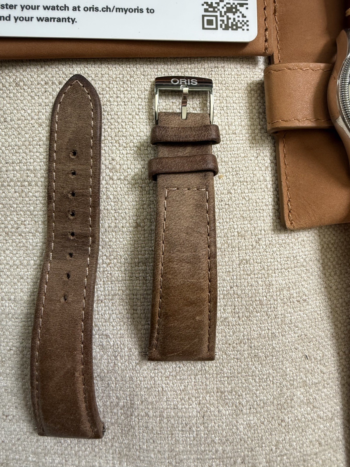 [w/Box, Paper] ORIS Big Crown Pointer Date 7741 Ink Blue Auto Leather Band Watch