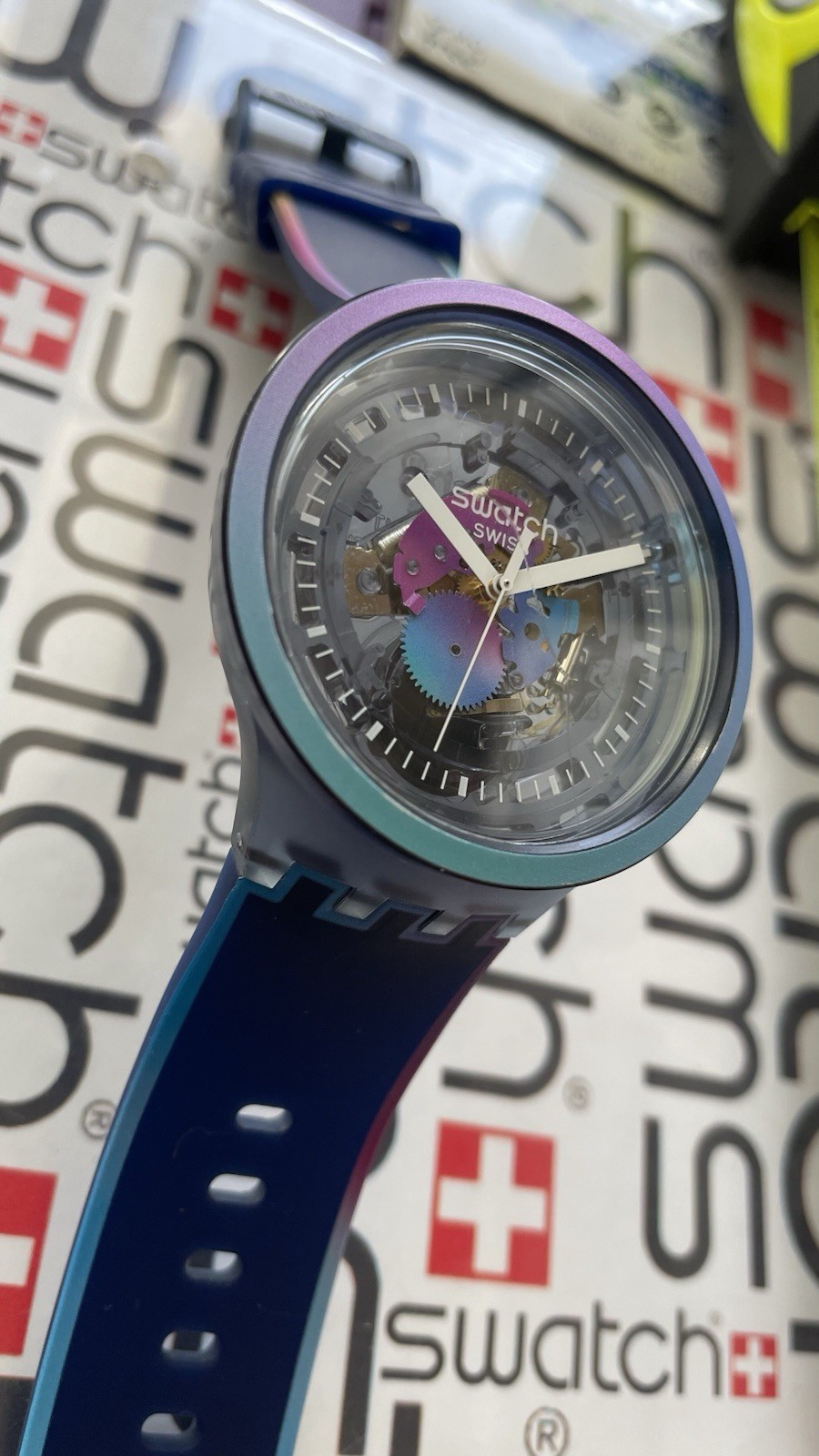 Swatch Rainbowinthenight SO27N112 Big Bold 47mm Bioceramic
