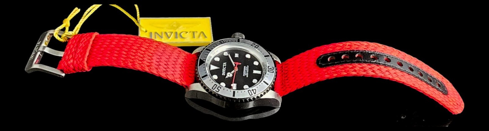 Invicta Pro Diver Men’s Watch Automatic 44mm Stainless Steel Red Strap 35486