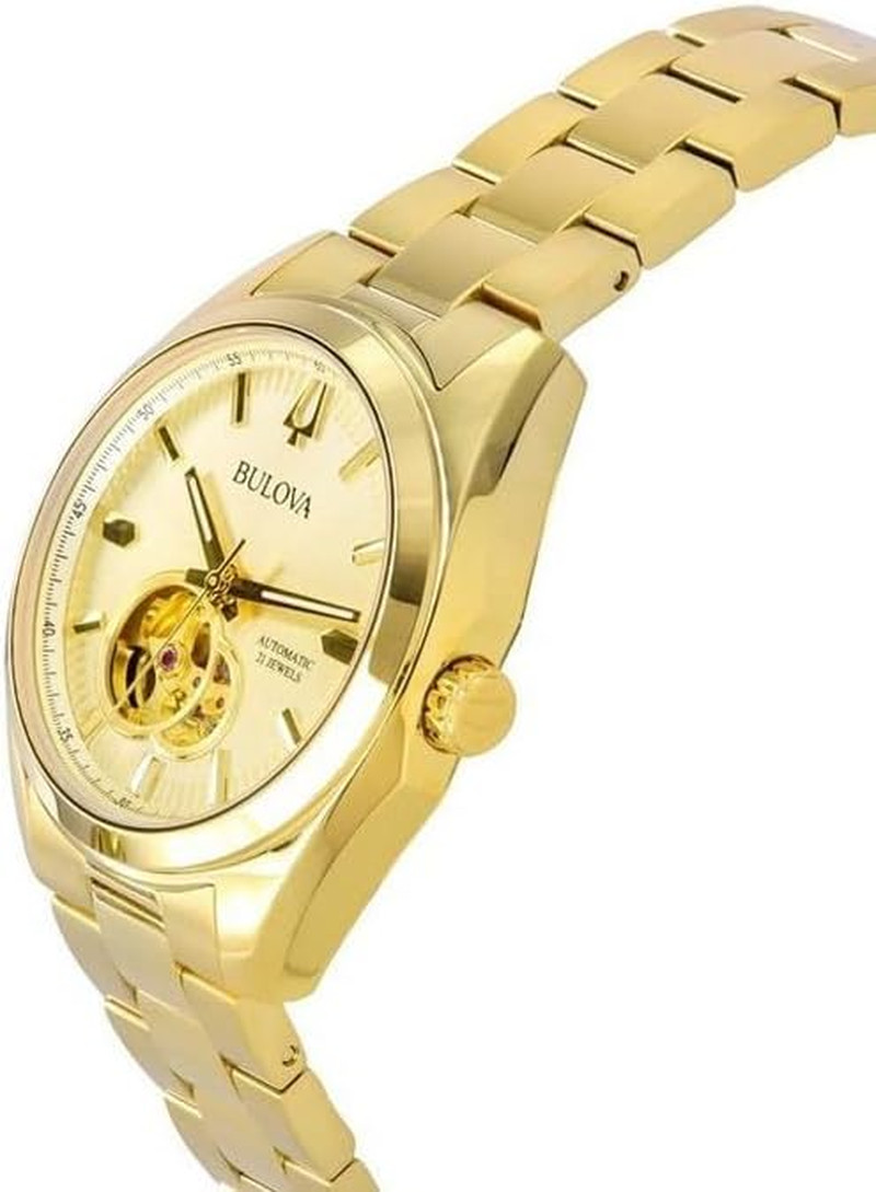 Elegant Gold Automatic Watch 97A182 with Stylish Bracelet