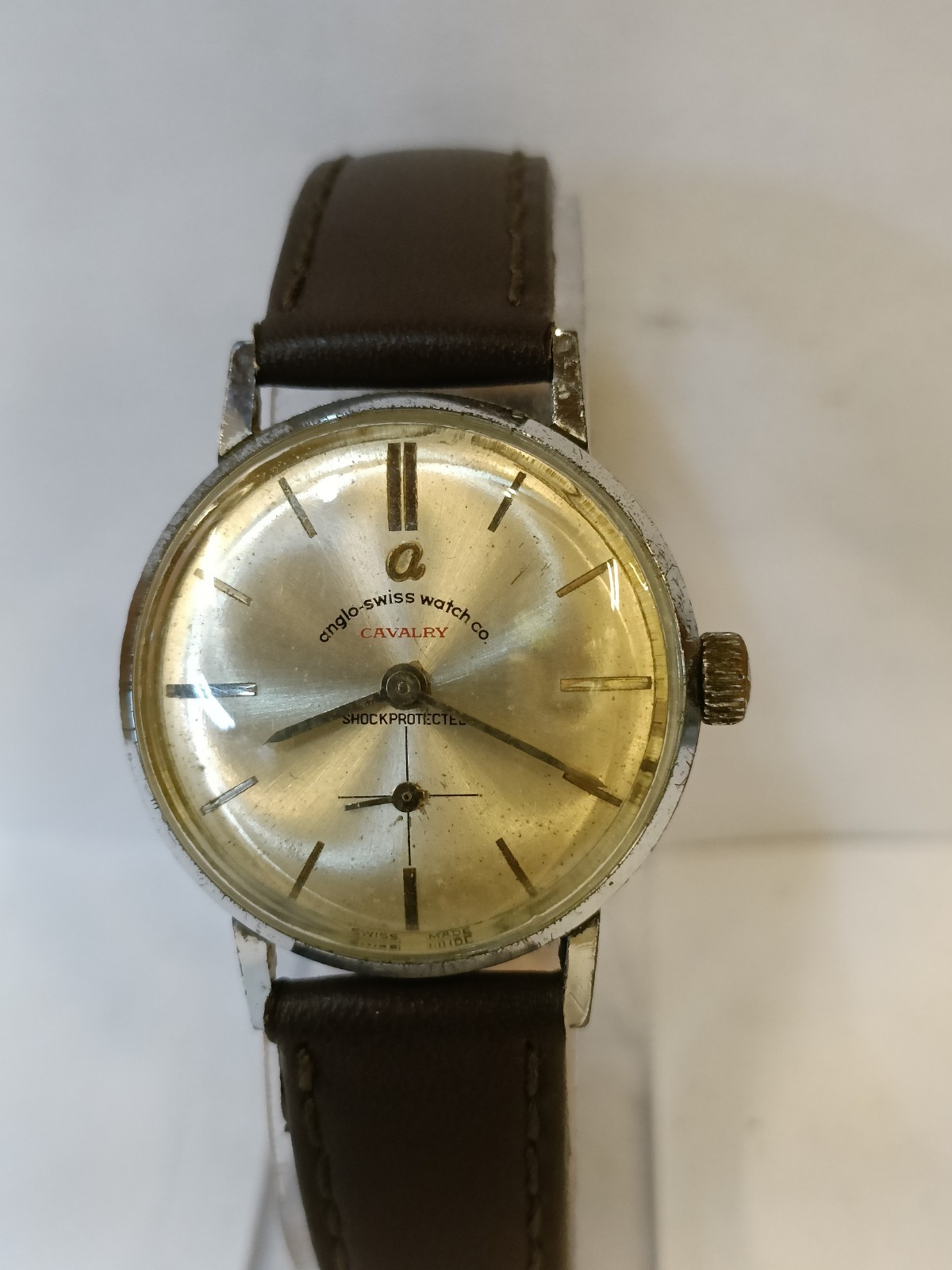ANGLO-SWISS WATCH CO. CAVALRY WINDING PATINA DIAL UNISEX WORKING