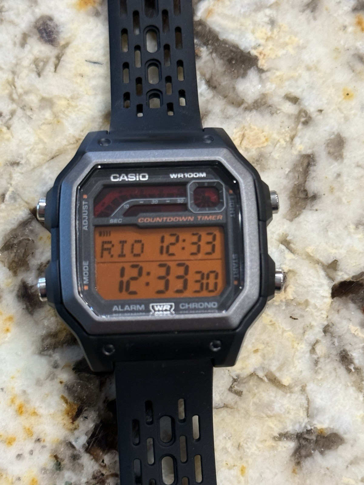 custom casio ws1600 “speedster” mod new in box w papers