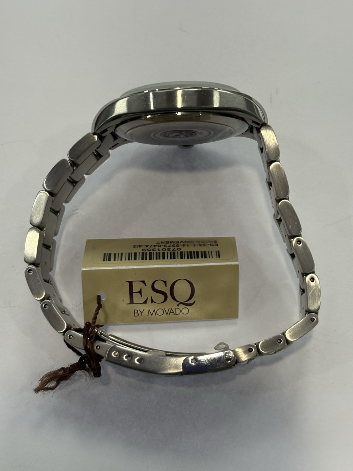 MINT ESQ by Movado ES.33.1.14.5573 Black Dial Quartz 38mm Date Watch NEW BATTERY