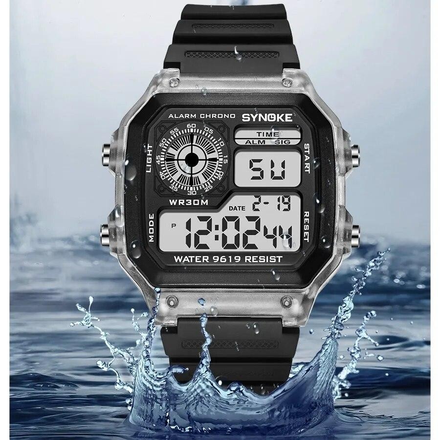 Synoke Waterproof Luminous Digital Sports Watch for Men and Women