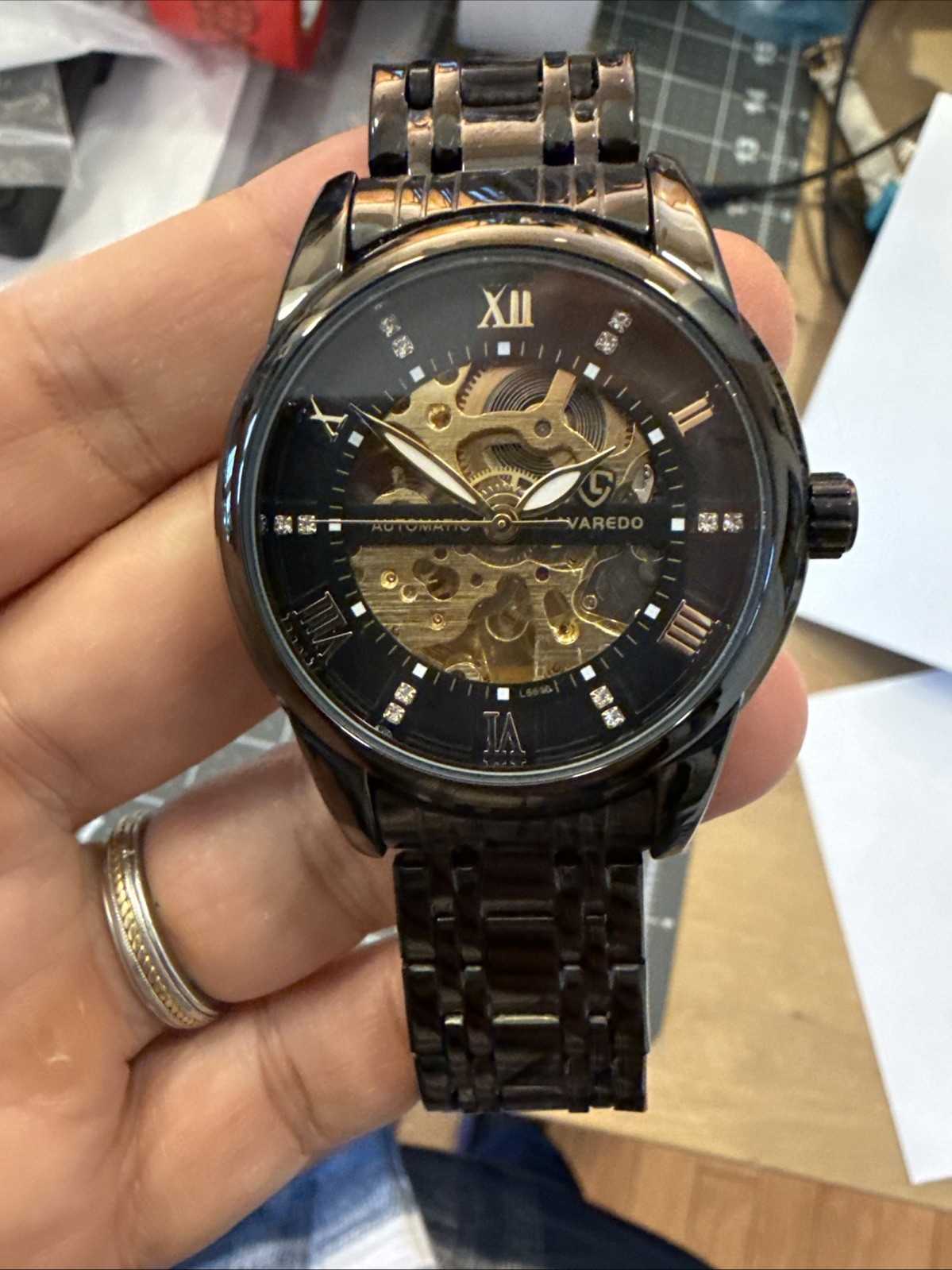Automatic Lavaredo Luxury Skeleton Diamond Dial Stainless Steel Water-Resistant