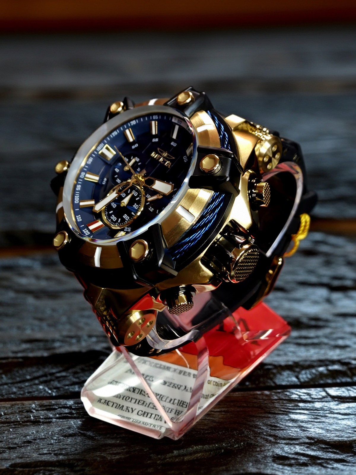 🔥🔥 NEW!! Invicta Bolt Surge Men’s Watch – 52mm Gold / Black / Blue 39187
