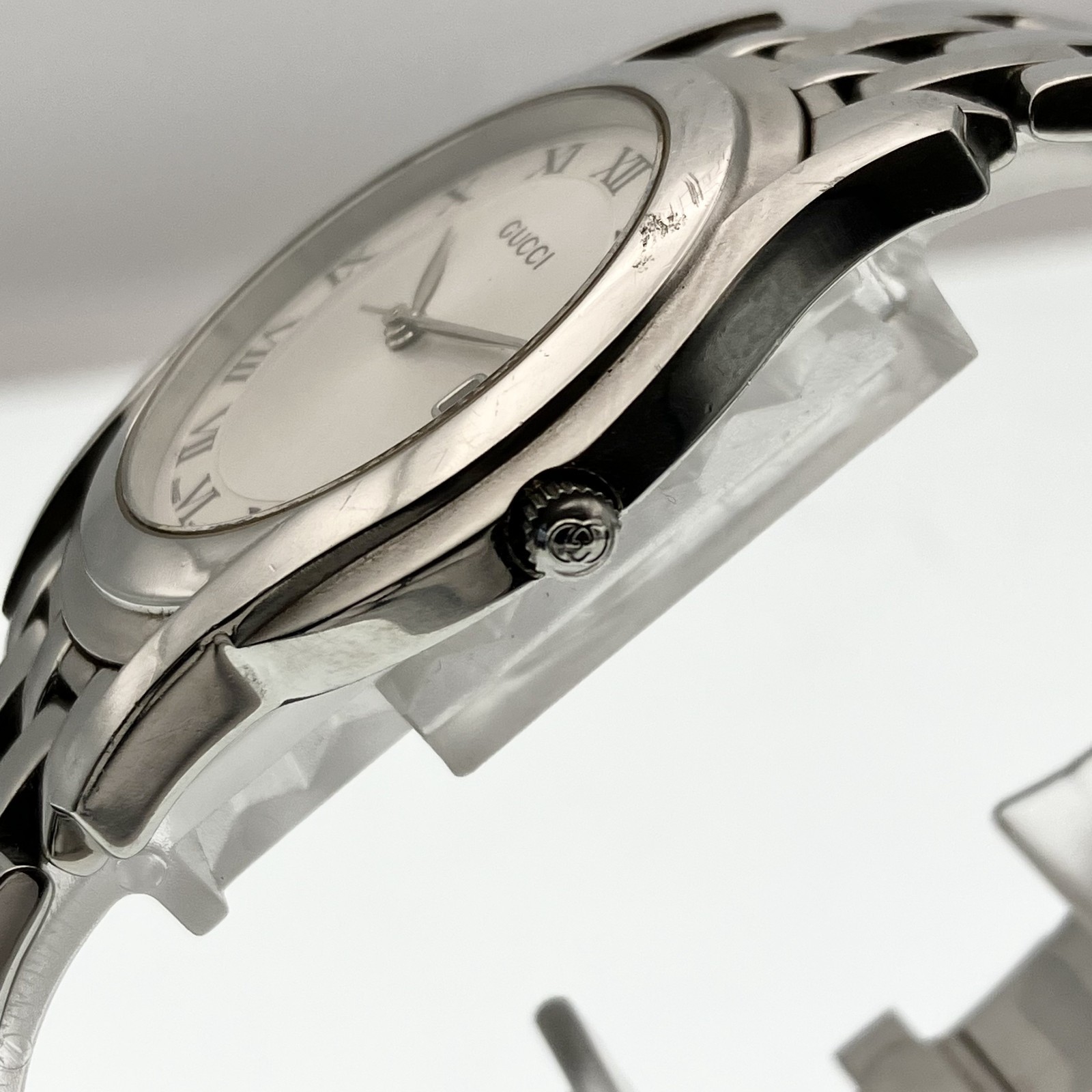 Gucci G-Class Date 5500M Quartz Silver Dial