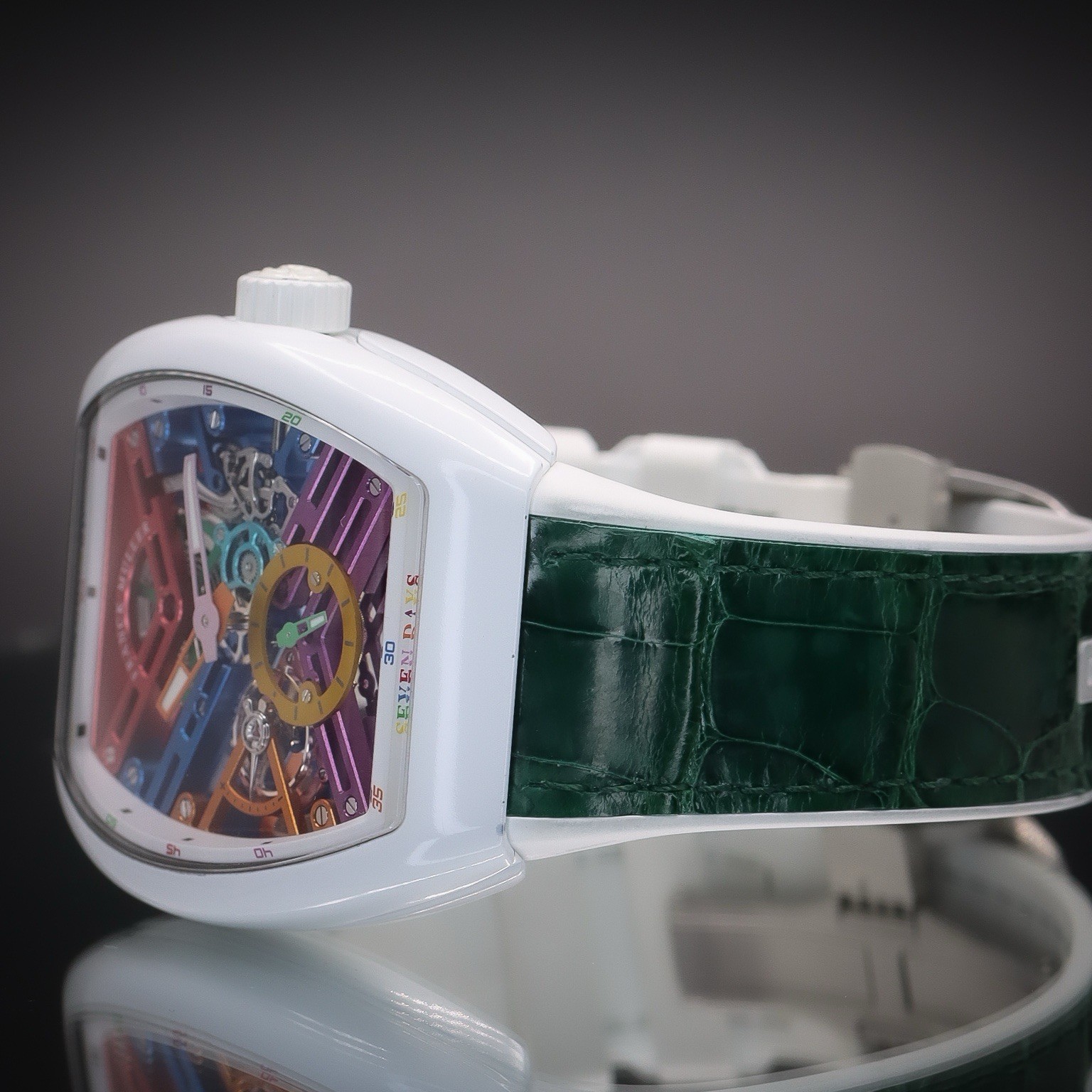 FRANCK MULLER Vanguard 7 Days Skeleton “Colour Dreams” Ceramic/Titanium Full Set