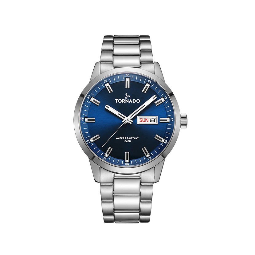 Tornado Spectra Men’s Analog Watch | Blue Dial, 43x48mm, 100 m (10 ATM)