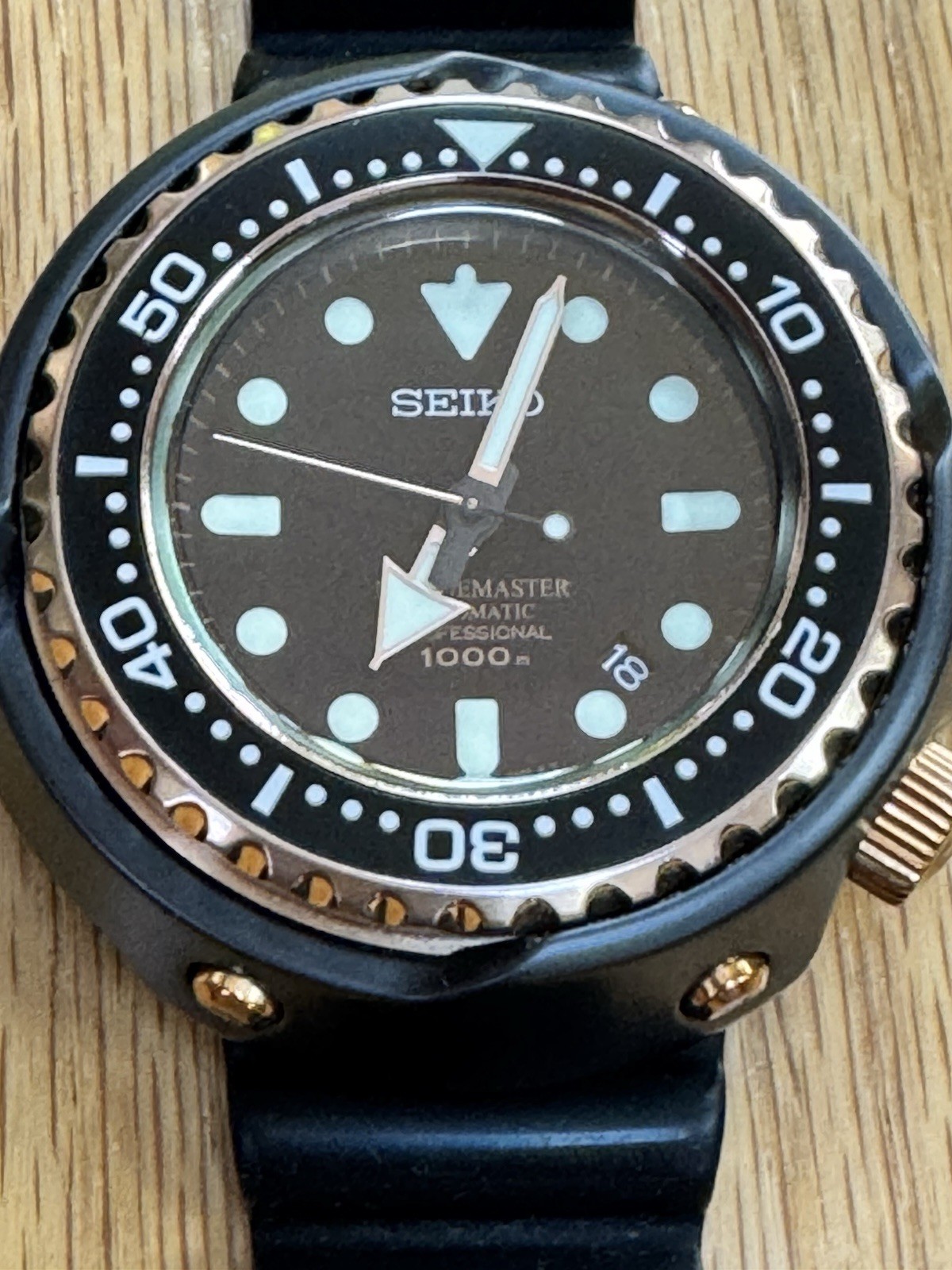 SEIKO SBDX014G MARINEMASTER Emperor Tuna Watch 8L35 Rose Gold Titanium PRO 1000m