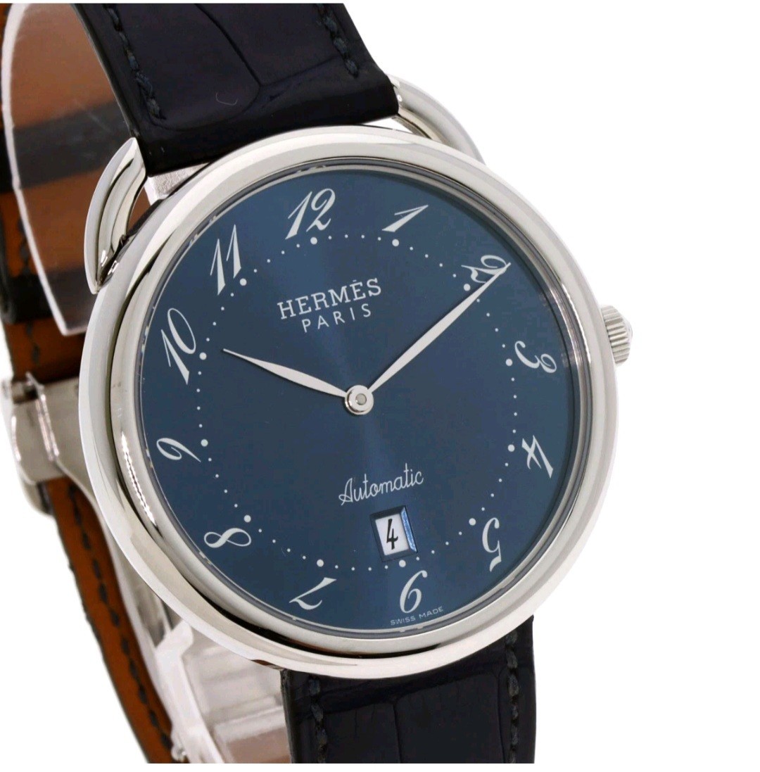 Hermes Arceau AR4.810 41mm Blue Automatic Mens Watch